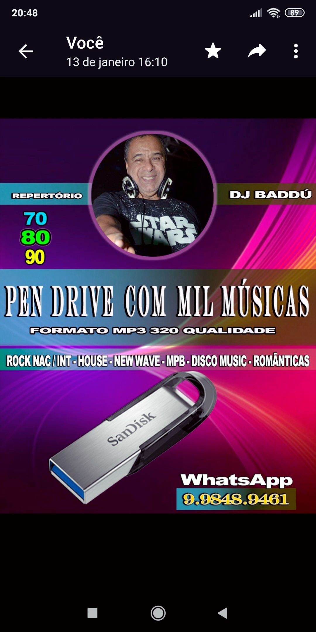 PEN DRIVE COM MIL MUSICAS